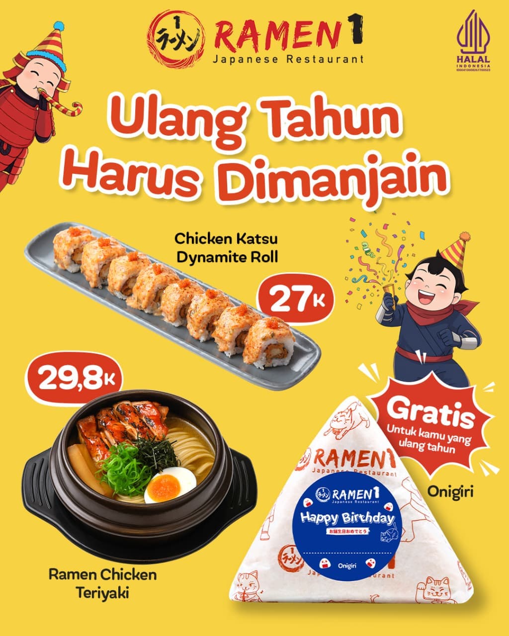 ULANG TAHUN HARUS DIMANJAIN DI RAMEN 1